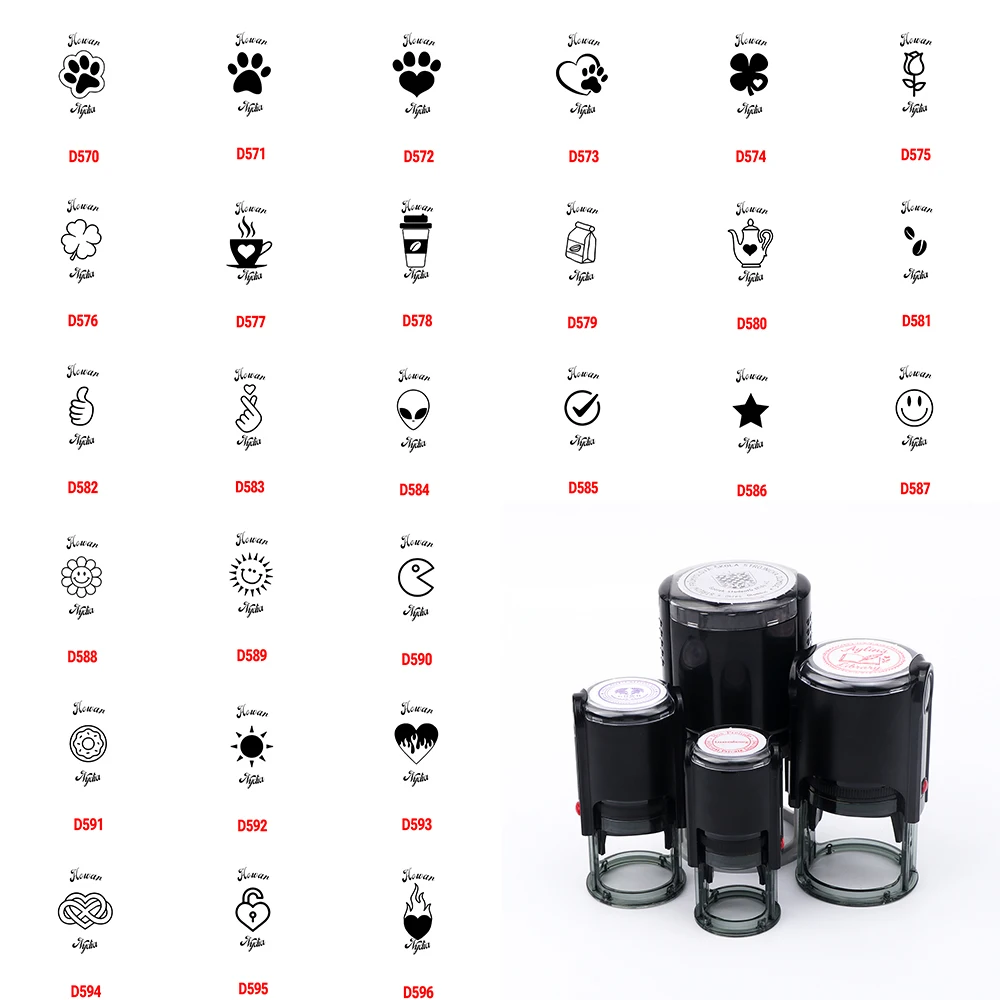 

Customized Self-Inking Stamp Personalized Smile Face Compliment Text Logo Design Motivational Stamps for Homework School Gift