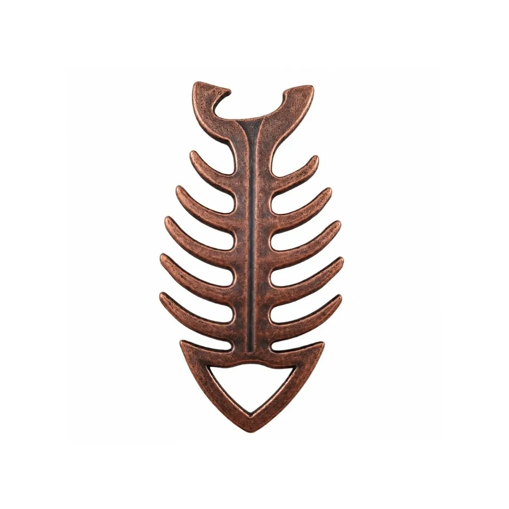 Durable Mini Fishbone Bottle Opener Zinc Alloy Bronze Drink Bottle Opener Antique Style Creative Beer Bottle Cap Remover Gift