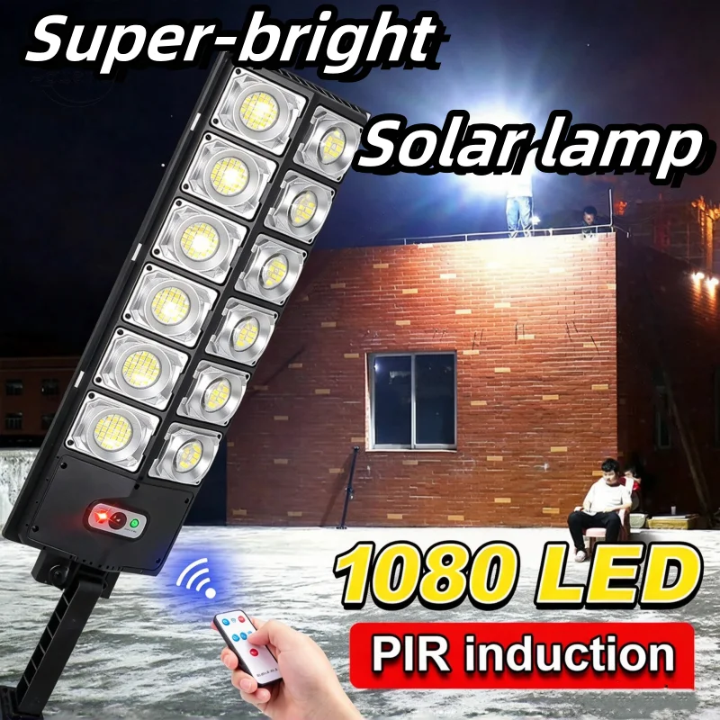 Most Powerful 1080/336/72 LED Solar Light Outdoor Motion Sensor Solar Lights Waterproof Solar Street Lamp Garden Lantern