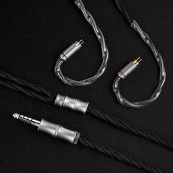 NiceHCK BlackJam HiFi IEM Cable 7N Earphone Upgrade Wire 2Pin for Quartet NX8 Yu Xuan Ji Que 4U Elua Cloud Aurora Ultra Bunny