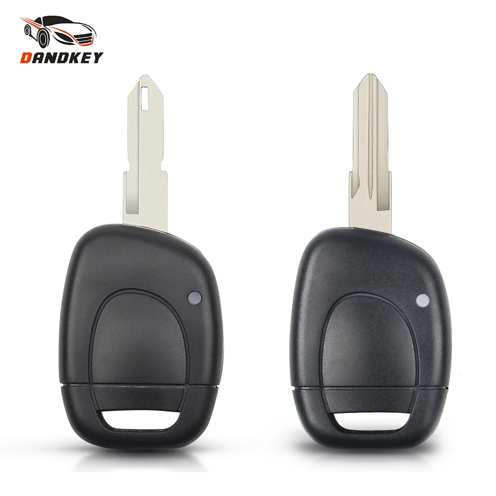 Dandkey substituição 1 botão sem corte remoto escudo da chave do carro para renault twingo clio kangoo mestre sem chip keyless entrada fob caso