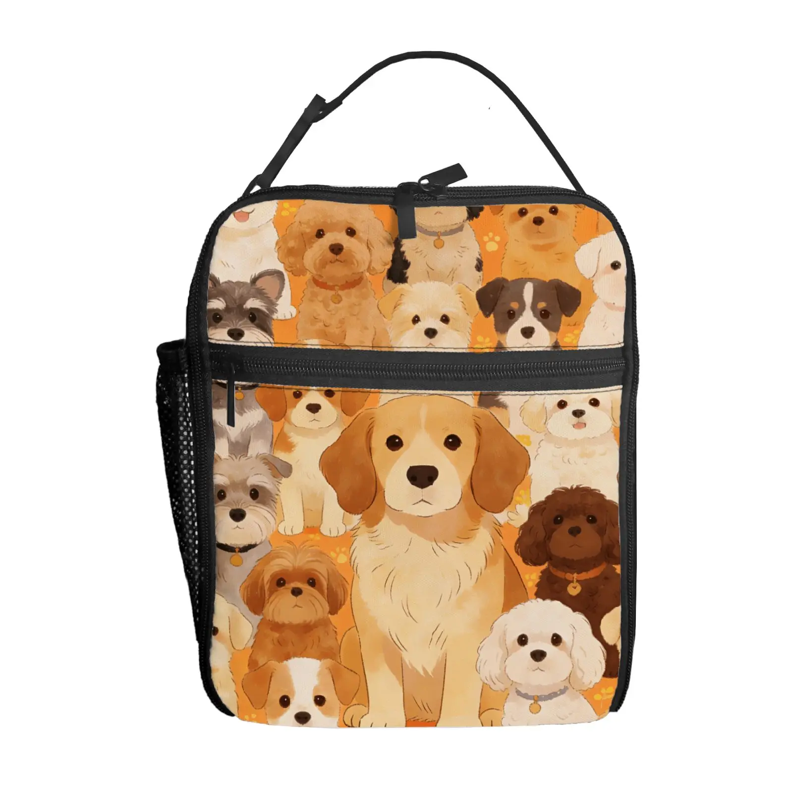 

1pc Cartoon cute puppy print Lunch Bag Handbag High-Quality Cute Casual Party Picnic School Gift for Daily Use