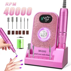 40000RPM Nail Drill Machine Professional Drill for Nail Electric Cordless Nail Sander with Diamond Professional Nail Art Tools