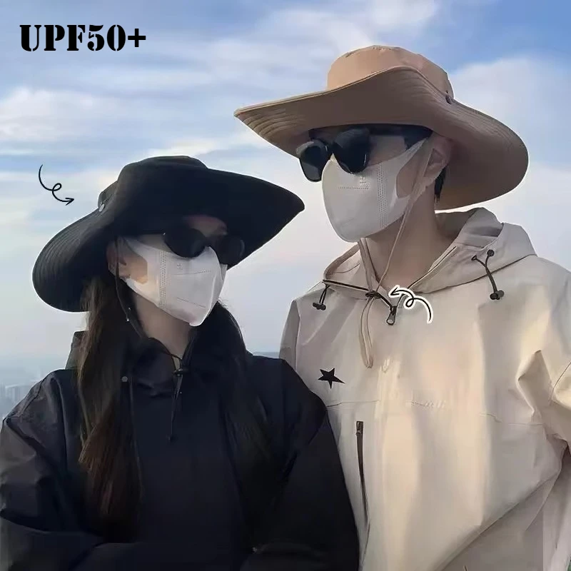

1Pc Fashion Cowboy Sun Hat Summer Quick Drying Bucket Hat for Women Men Lovers Out Travel Hiking Fishing Caps & Two Ways of Wear