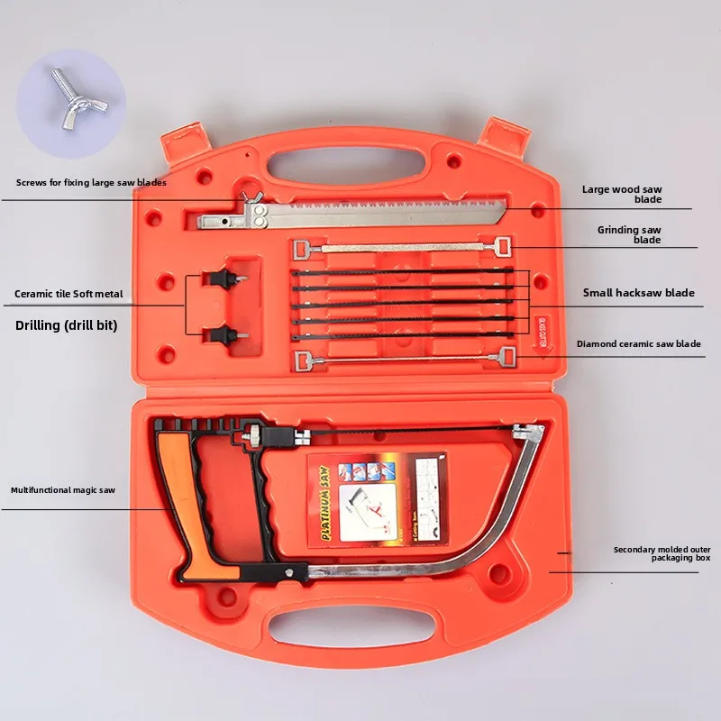 12 قطعة منشار يدوي سحري متعدد الوظائف منشار النجارة، صغير صغير، منشار لاتيه عالمي لأعمال النجارة مباشرة من المصنع