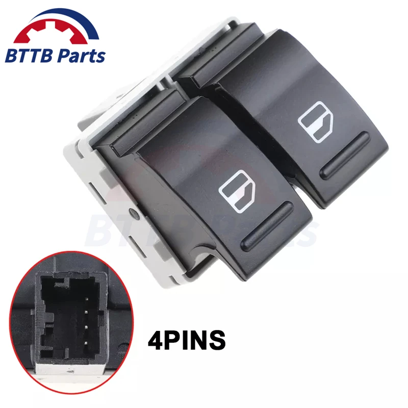 4pins 7E0959855A  Electric Window Control Switch Button For VW Transporter T5 2005-2009  T6 2009-2014