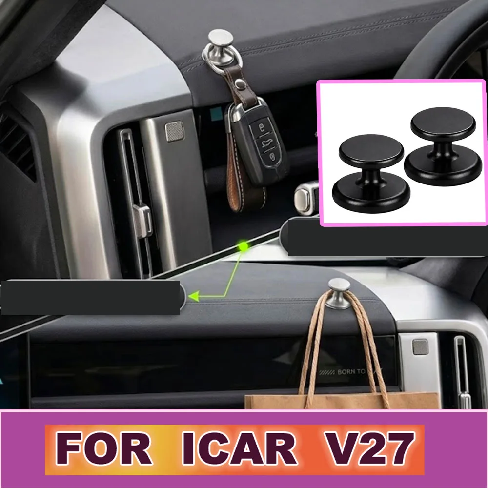 Special Aluminum Alloy Dashboard Hook For Chery iCAR iCAUR V27 2026-2027 Original Hole Position No-Damage Installation