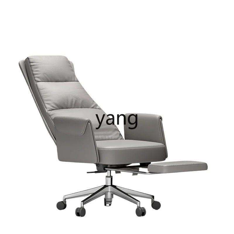 

Yjq Reclining Office Computer Executive Chair Adjustable Foot Suppot Seat Long Sitting Office President Swivel Chair