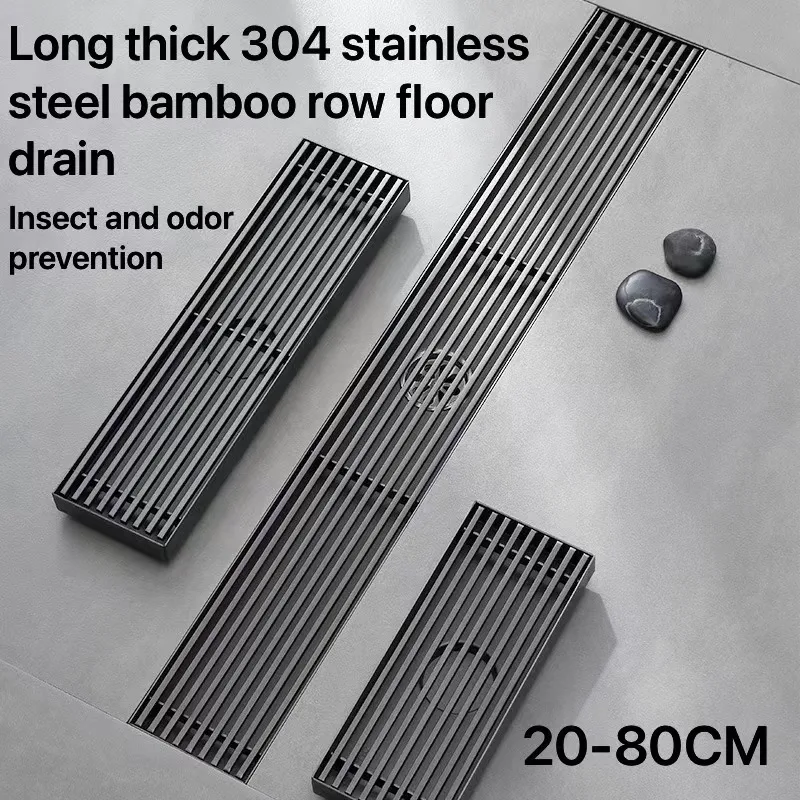 

Gun Gray Thickened 304 Stainless Steel Floor Drain Bathroom Toilet Large Displacement Floor Drain Anti-Odor And Insect Proof