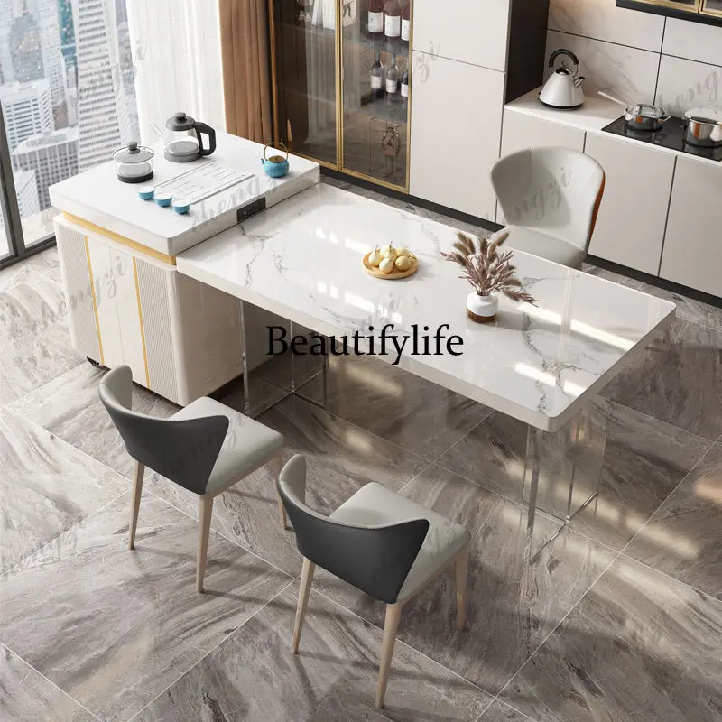 Minimalist Design Villa Dining Tables Hotel New Style Indoors Dining Tables Restaurant Advanced Home Furniture Mesa Comedor Lsdt