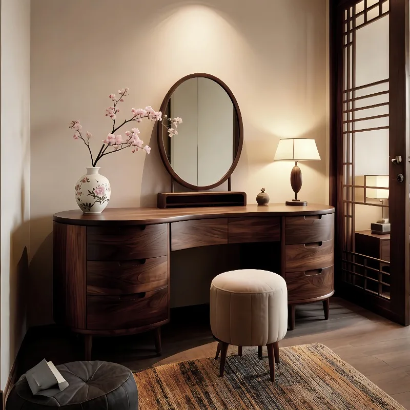 

Girls Luxury Small Vanity Tables White Makeup Woman Unique Corner Dressers Drawers House Storage Coiffeuse De Chambre Furniture