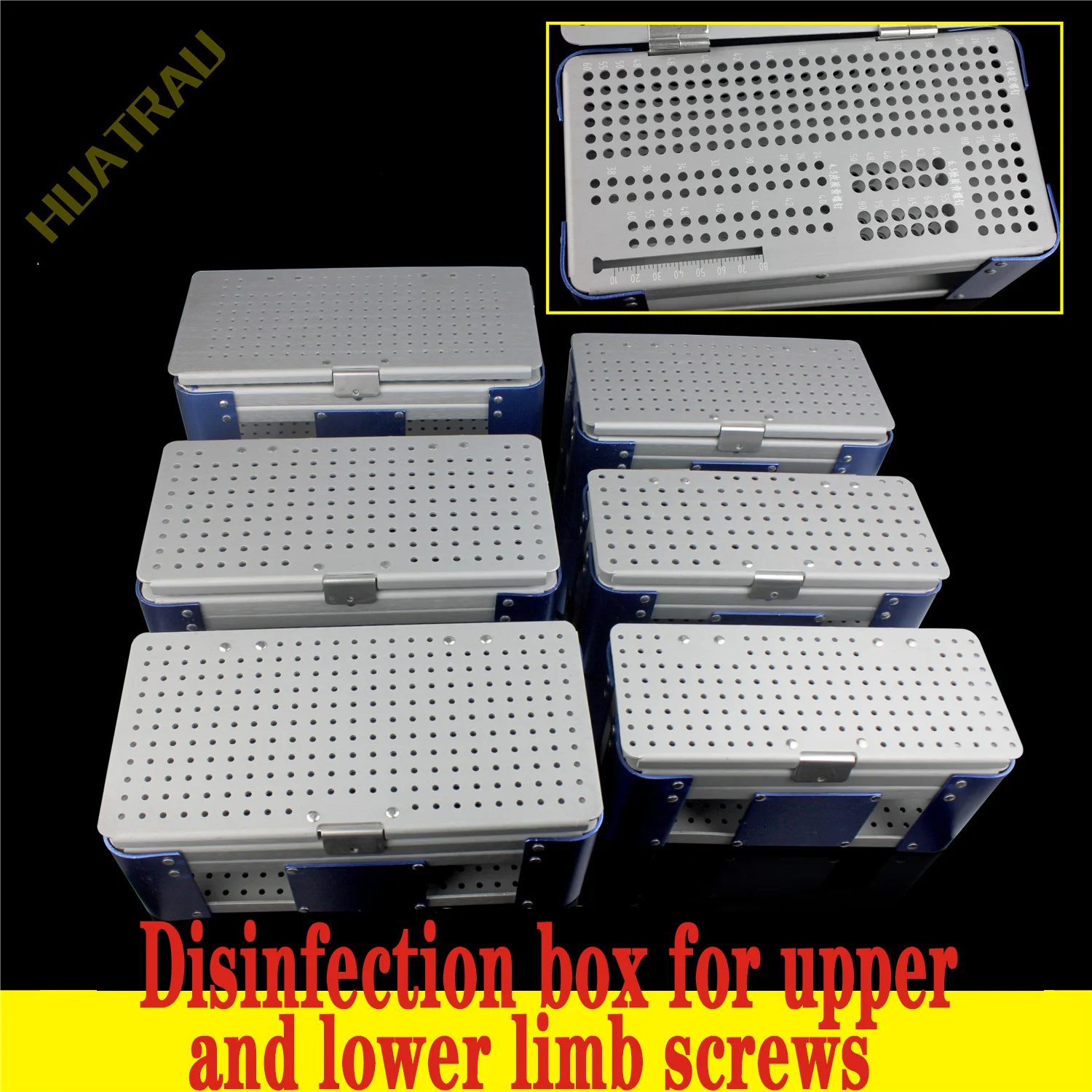 

Orthopaedic instruments medical upper lower limbs 3.5-6.5 locking screw disinfection box bone nail placement storage box case