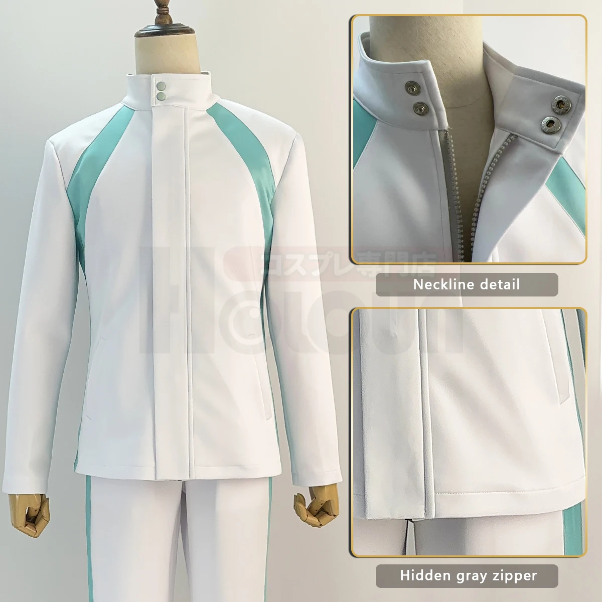 HOLOUN Haiky Anime Aobajohsai High School Uniform Oikawa Tooru Cosplay Costume Wig Embroidery Full-Zip Tracksuit Daily Wear