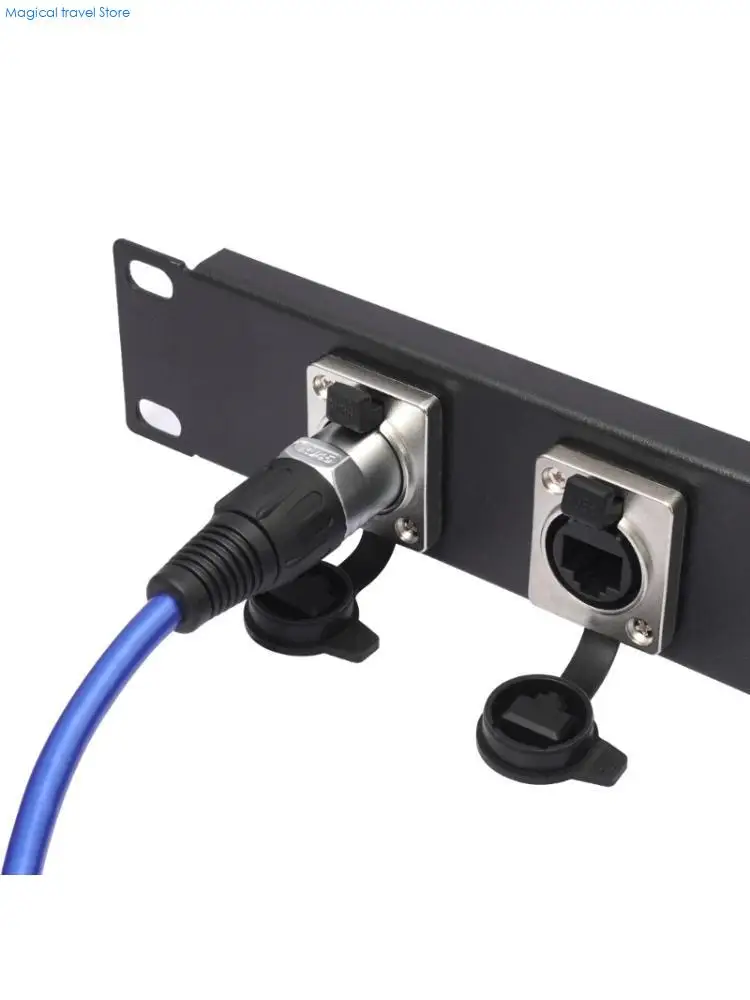 N2UB RJ45 Panel Mount Connector RJ45 Cat6 Female to Female Through Ethernet Extension Coupler Adapter Transmission