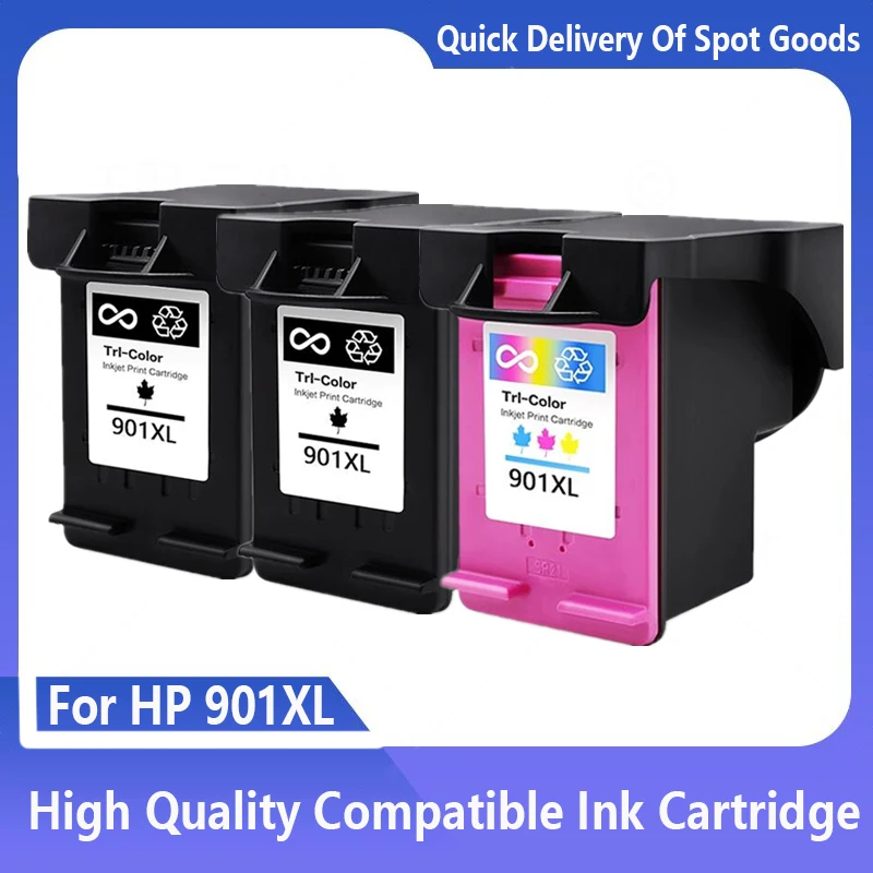 cartucho de tinta compativel para impressora hp officejet j4530 j4540 j4550 j4580 j4585 j4624 j4640 j4660 j4680 j4680c 901 xl 01