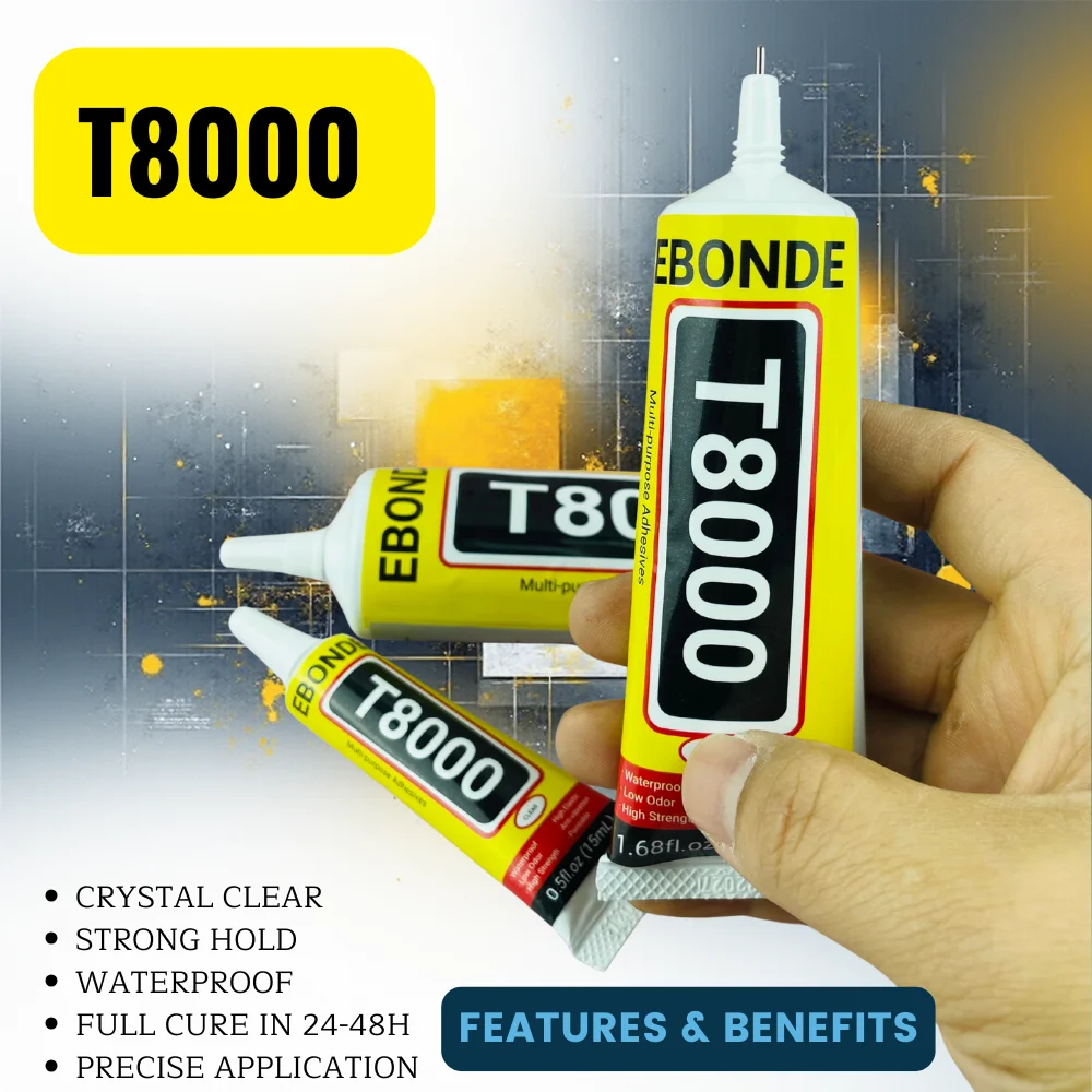 

T8000 15ML 50ML 110ML Clear Contact Phone Repair Adhesive T-8000 Glass Plastic Universal DIY Glue