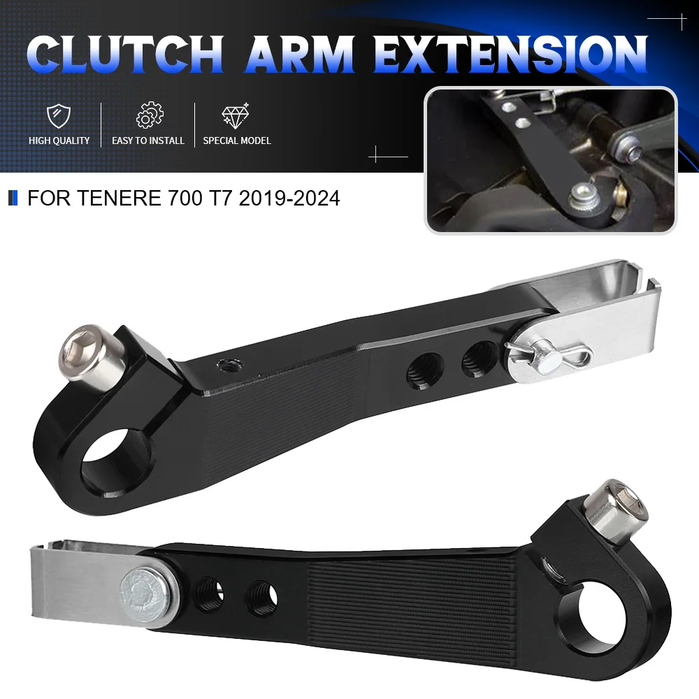 For YAMAHA TENERE 700 T7 2019-2024 One Finger Clutch Compatible Motorcycle Clutch Arm Extension Soft Pull Clutch Installation