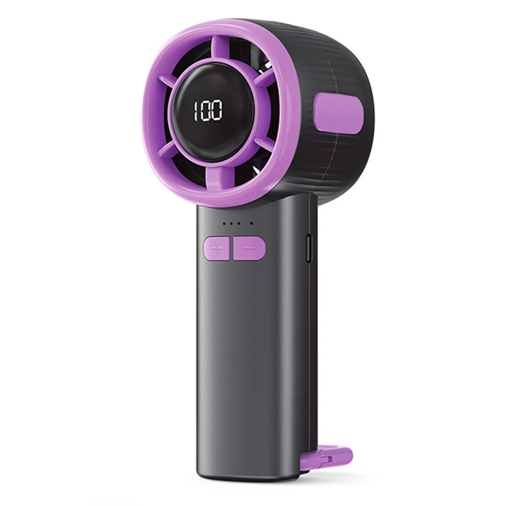 Outdoor Activities 5V 1A 100-Speed Fan Versatile Usage Compact Design Customizable Speed Dual Display Features