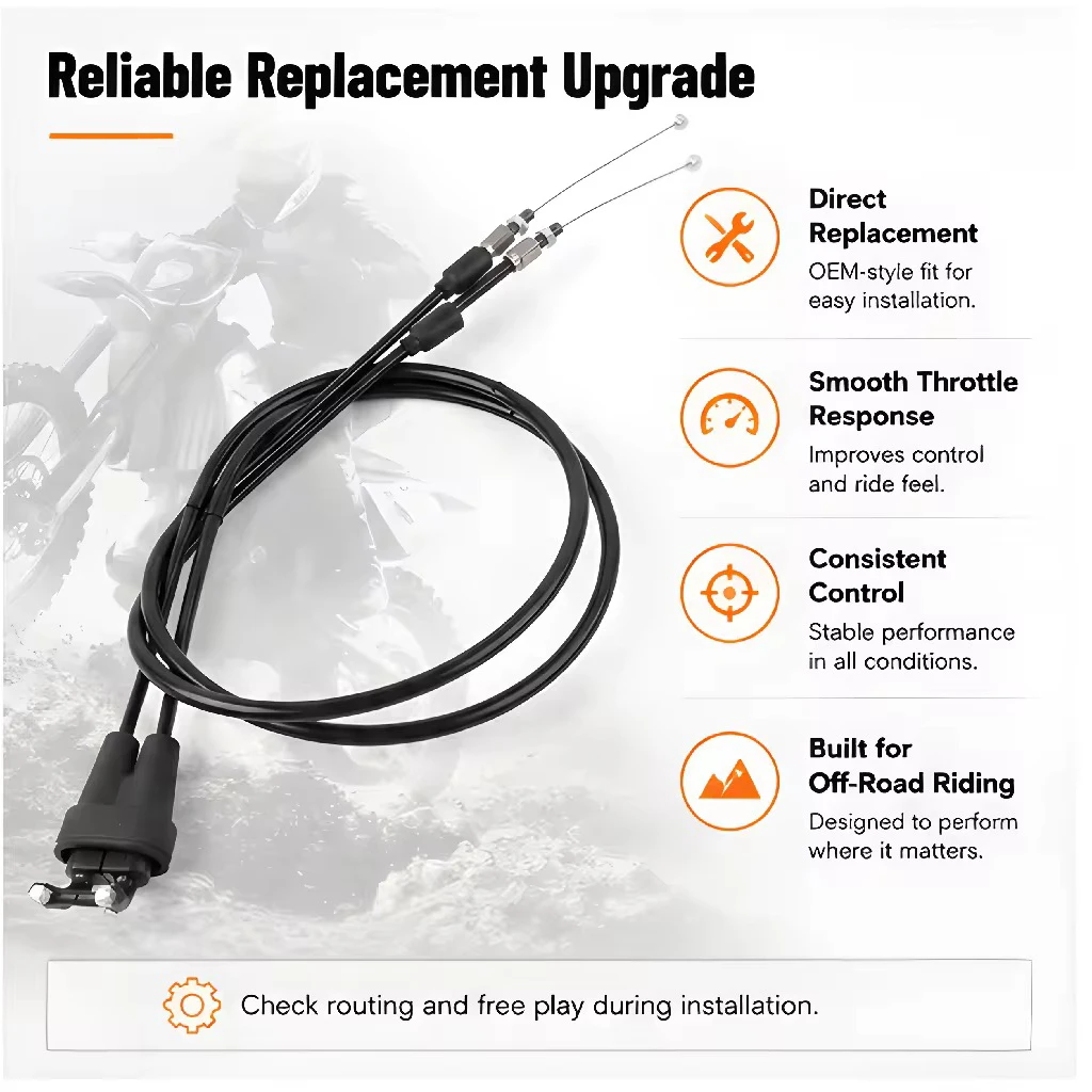 Dual Throttle Cable Set for GASGAS For KTM For HUSOVARNA 300EXC 450EXC TE TX TC SX MC XC-W Off-road motorcycle throttle cable
