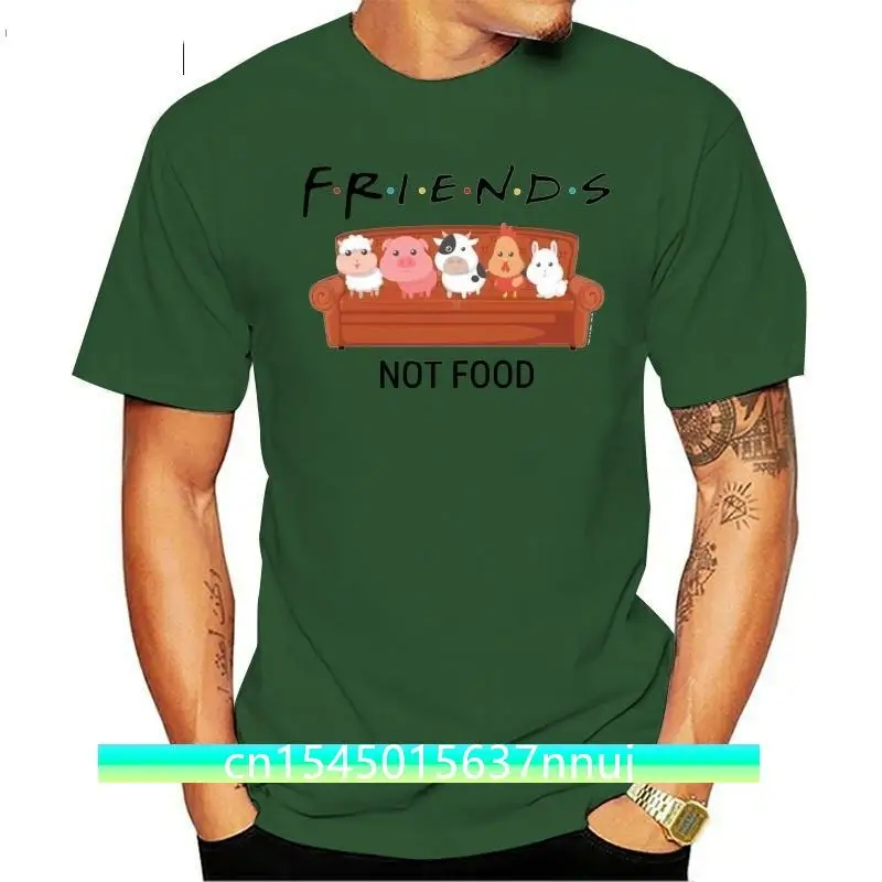 

Animal Friends Not Food Funny T Shirt Black Size Hot 2019 Summer Men'S Fashion Short Sleeve Cotton Cross Custom Shirt Printing