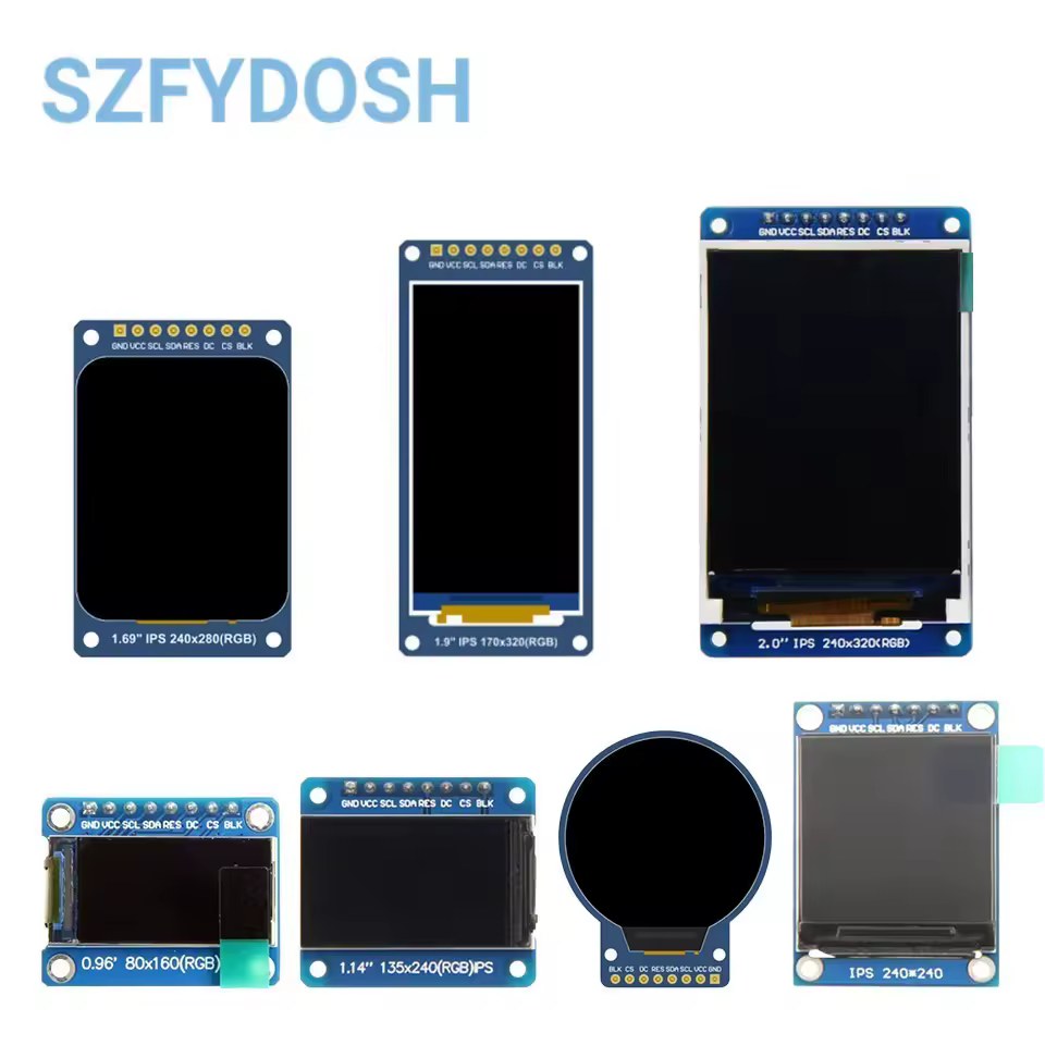Módulo de pantalla OLED IPS TFT LCD para ardunio raspberry pi stm, 0,96/1,14/1,28/1,3/1,54/1,69/1,9 pulgadas