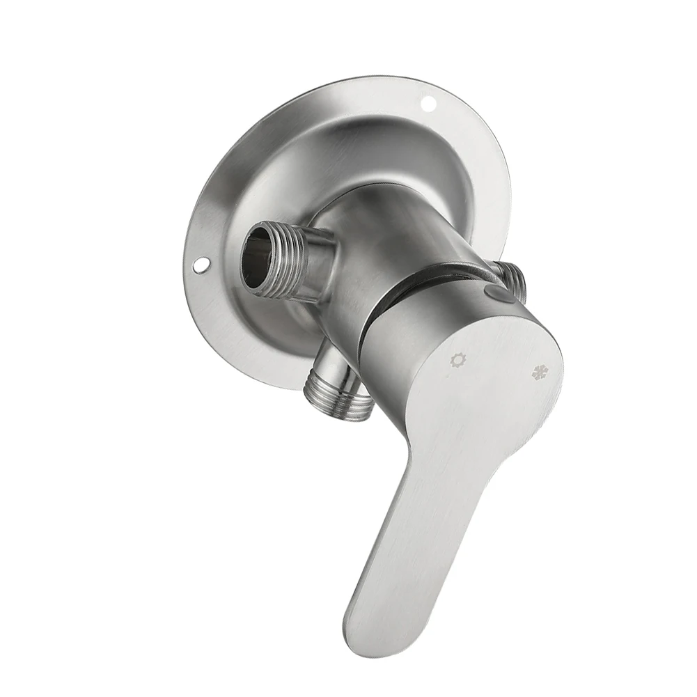 Wall Mounted Shower Faucet Control Valve with 304 Stainless Steel Housing for Indoor and Outdoor Shower Setups