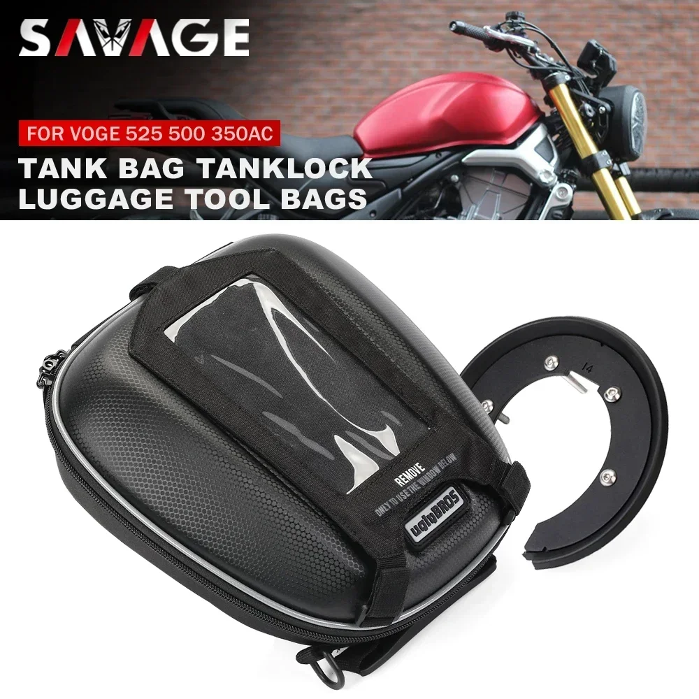 

Motorcycle Tank Bag Tanklock For VOGE 500AC 525AC 350AC Waterproof Luggage Saddle Tool Bag Racing Backpack 350 500 525 AC