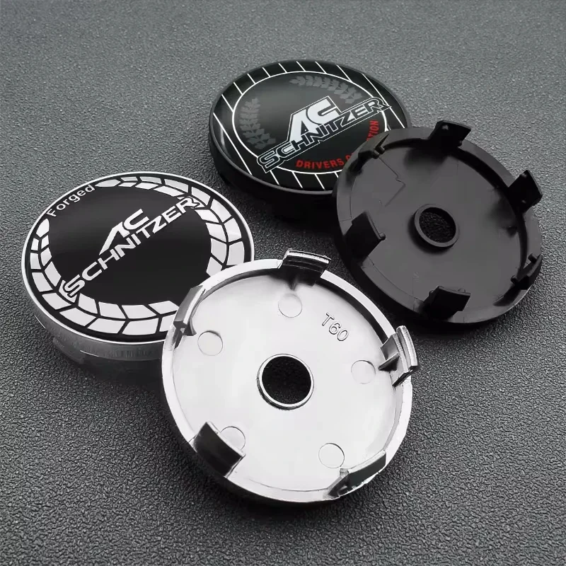 

4PCS 56MM 60MM AC SCHNITZER Emblem Wheel Center Hub Cap Car Rims Dust-proof Cover Hubcaps Sticker For M3 M5 E34 60 E46 E39 X3 X5