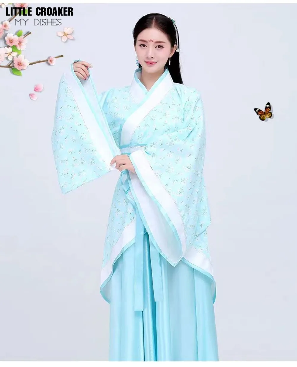 Vestido tradicional chinês hanfu feminino, dinastia Tang, roupa de fada, traje antigo, vermelho e branco, novo