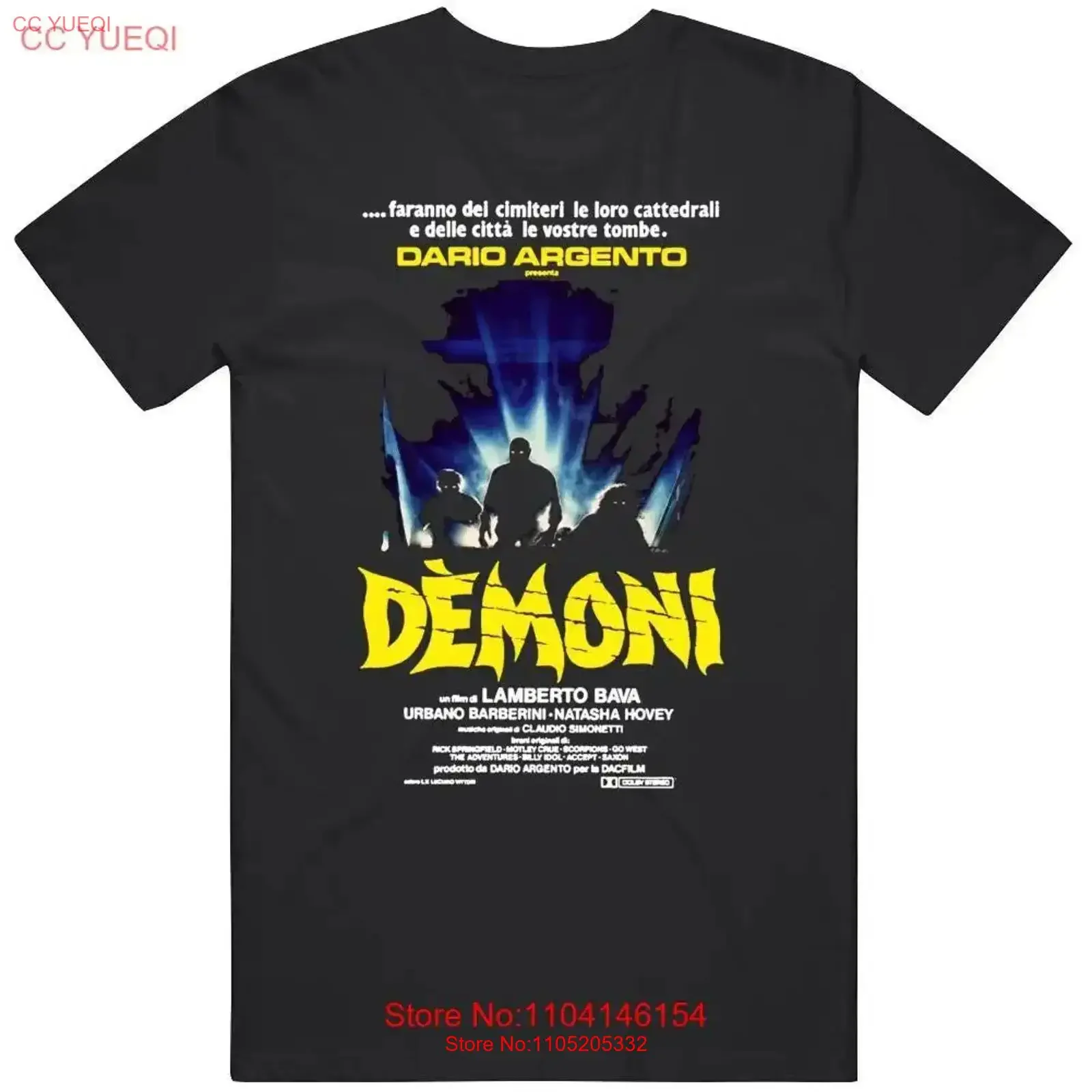 

Demoni Demons Dario Argento 1985, классическая ретро футболка с фанатом ужасов, винтажная, растянутая, повседневная, удобная