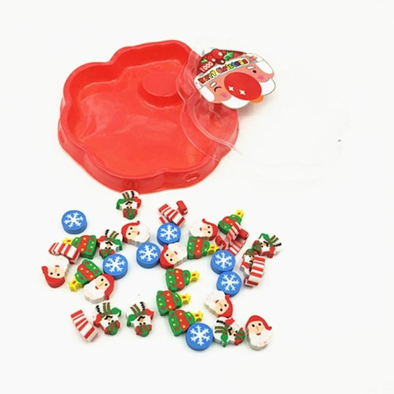 36pcs Christmas Eraser Kidtasche Eraser Easy Löschen der Weihnachtsermaterial Bester Verkauf besten Verkauf