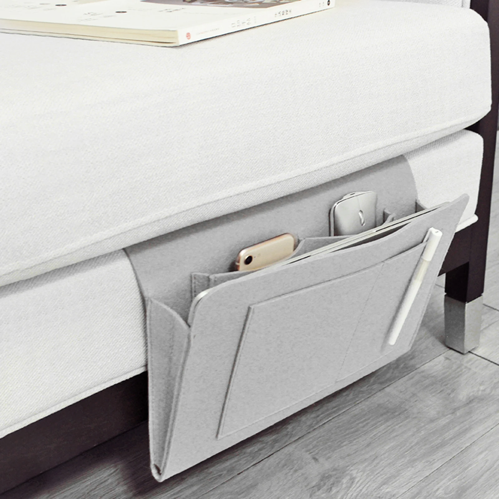 

Felt Bedside Hanging Bag Storage ganizer Multifunctional Tote Pouch Modern Fits Room Decor Home Storage Solution