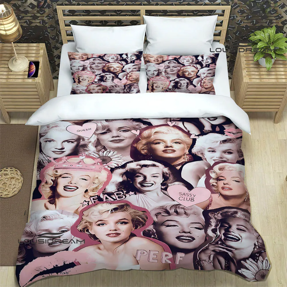 Marilyn Monroe printed Bedding Sets exquisite bed supplies set duvet cover comforter set bedding set luxury Birthday Gift