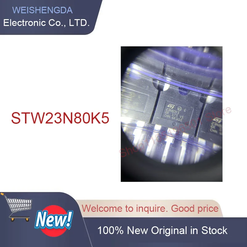 100% New and original STW23N80K5 The marking code 23N80K5 TO247