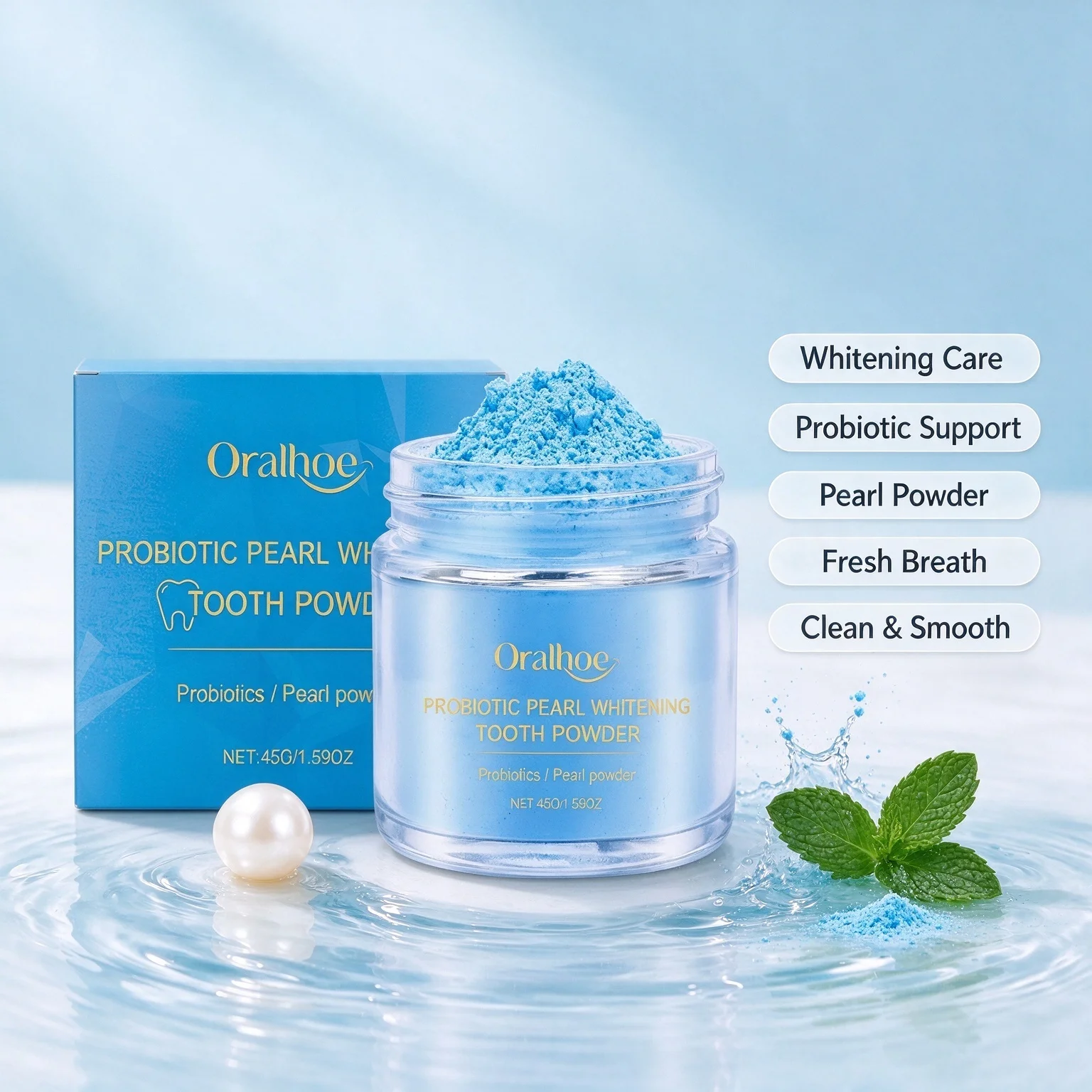 Probiotic Teeth Whitening Powder Clean Remove Yellow Coffee Smoke Stain Fresh Breath Bad Breath Treatment Tooth Brighten Powder