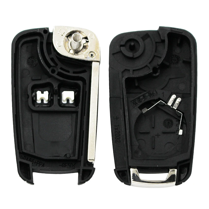 10PCS/LOT  2 Button Flip Folding Key Shell Case Fob for Chevrolet Aveo Cruze Uncut Blade with Logo