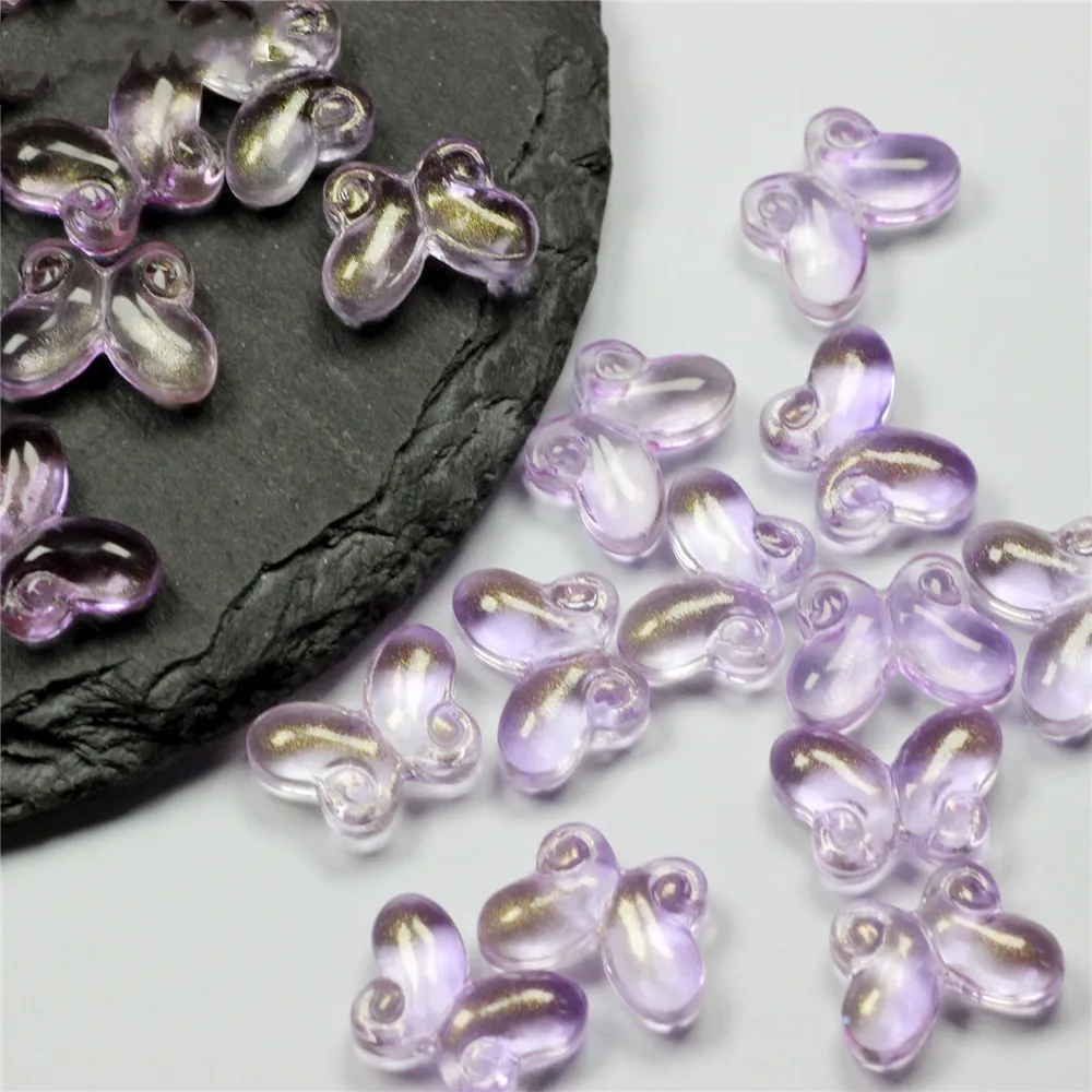 20pcs New Design Fat Big Butterfly Shape Crystal Glass Loose Beads For Jewelry Making DIY Earring Necklace Crafts Findings