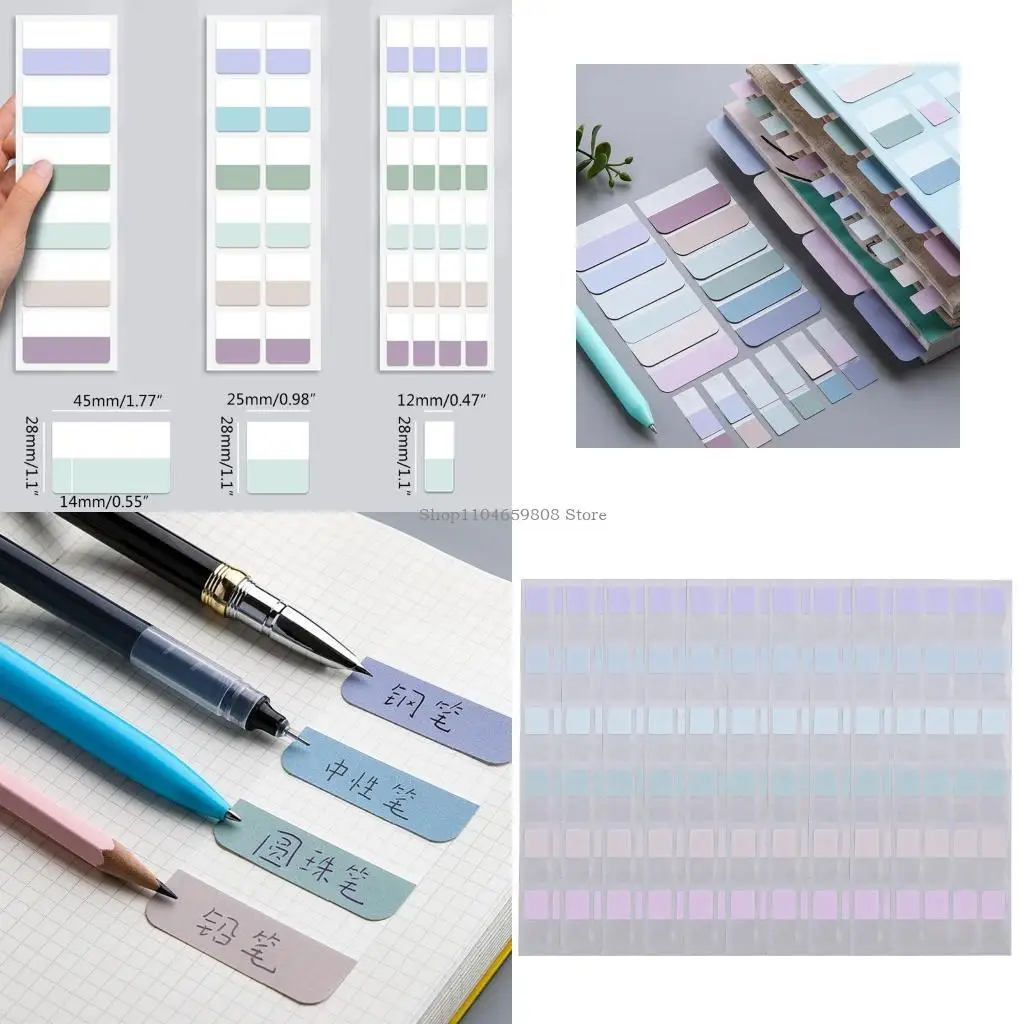 

Colorful Sticky Index Tab Notes Files Subjects Classification Label 3 Sizes Writable Re-stick School Office Supplies