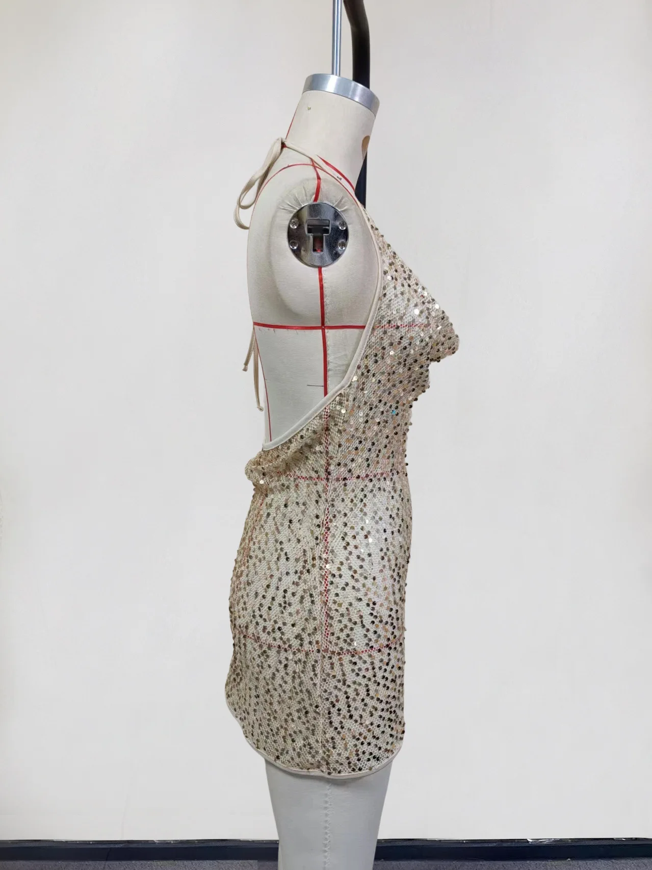 Robe de plage à paillettes pour femmes, Sexy, ajourée, sans manches, Cover-Up pour Bikini, Mini robes de vacances, été, 2026