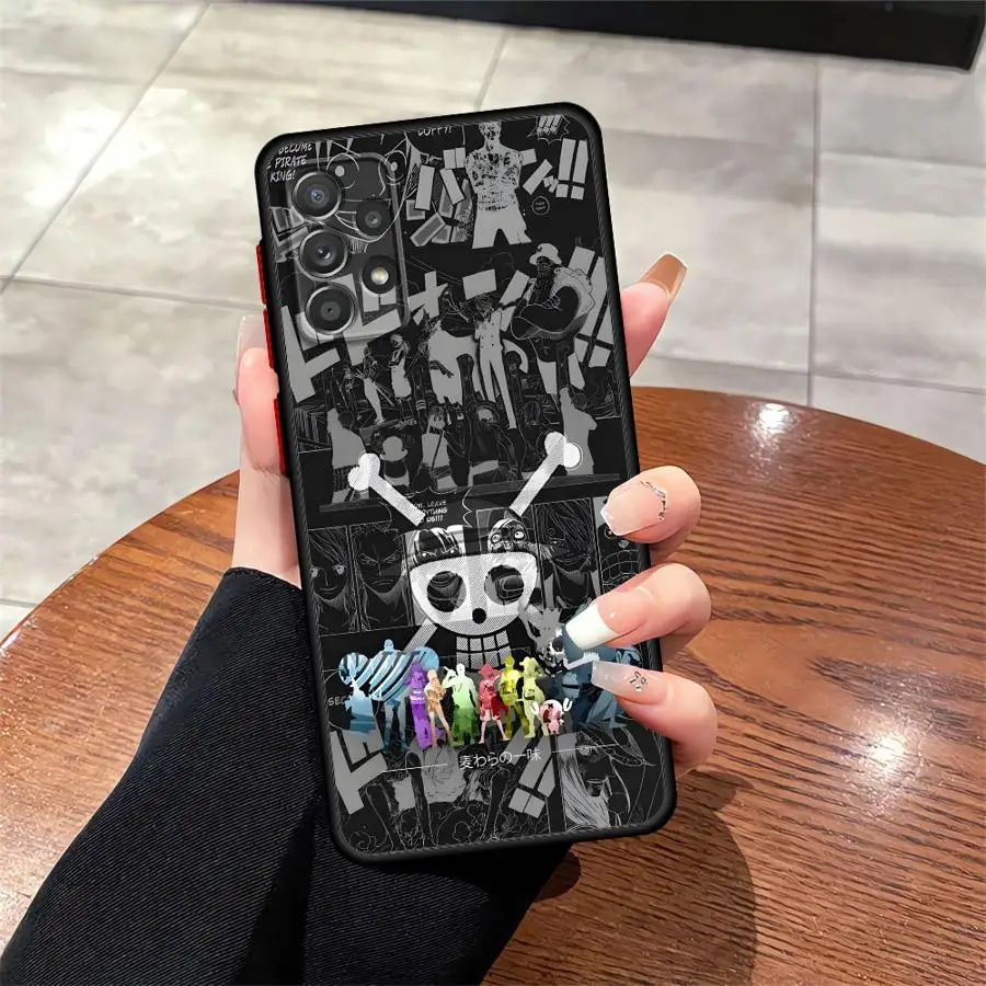 Funda para Samsung Galaxy A15 A16 A05 A30 Note 20 Ultra 10+ 9 8 A13 A50 A12 A06 A70 A14 funda trasera para teléfono de una pieza Luffy Ace
