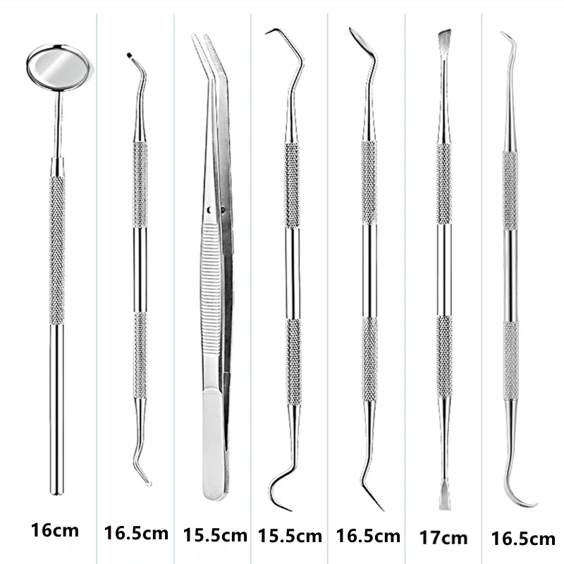 Dentists Pick Tool Dental Mirror Sickle Probe Tartar Remove Scaler Dental Laboratory Equipment Oral Hygiene Care Teeth Whitening