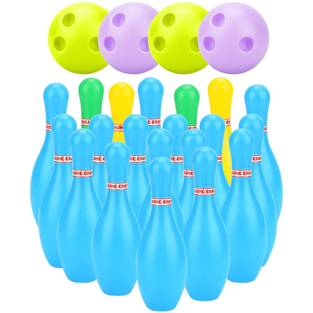

2 Sets Children's Toys Bowling Game Classic 1200X400X400CM Toddler Ball Pin Kindergarten Learning for Toddlers Outdoor