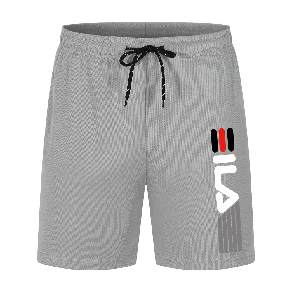 Pantalones de playa de alta calidad para hombre, pantalones cortos deportivos para entrenamiento de gimnasia, pantalones informales de punto para correr de secado rápido, verano 2025