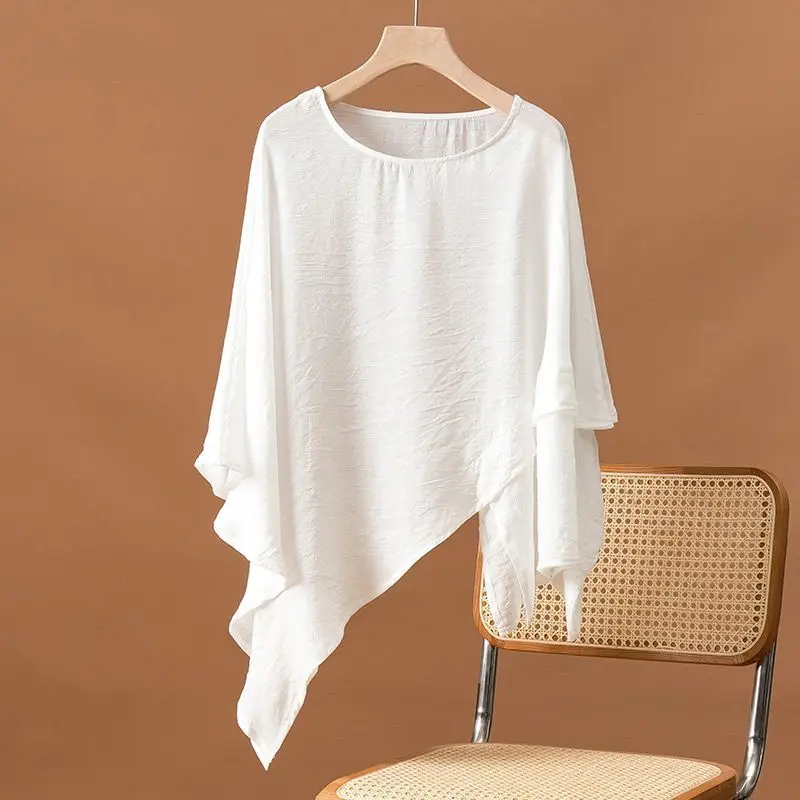 Chemise d'été fine et ample pour climatisation, vêtements de protection solaire pour femmes