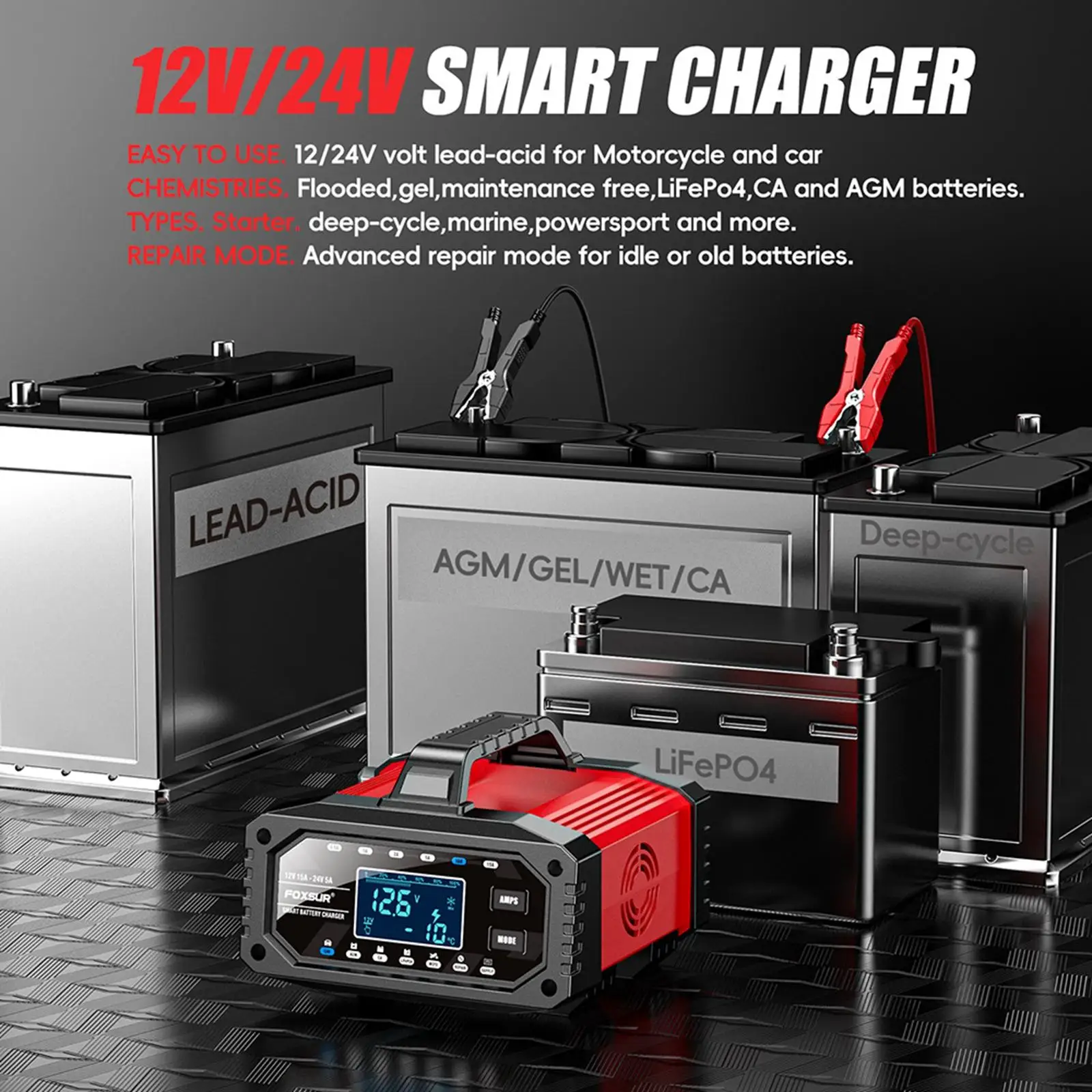 

Автомобильное зарядное устройство для аккумуляторов с вилкой стандарта ЕС 220В, аксессуар для сельскохозяйственной техники