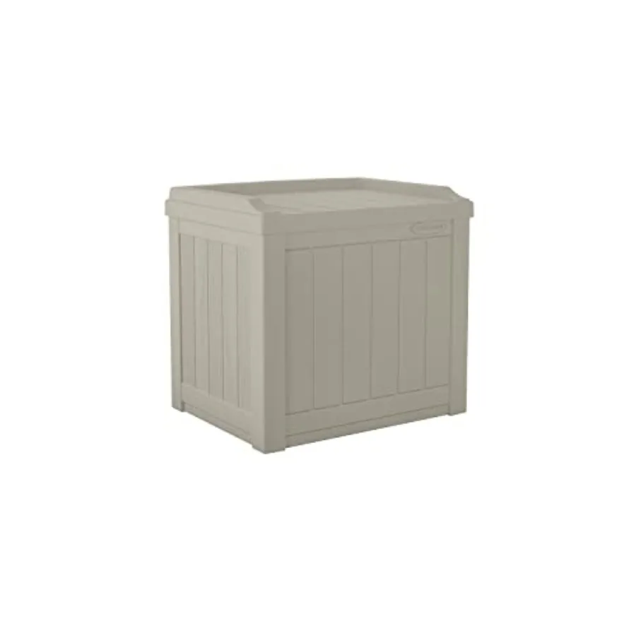 

Outdoor Storage Box - 22 Gallon Light Taupe Resin Outdoor Deck Box with Seat, Weatherproof Patio Storage Bin Container for Keep