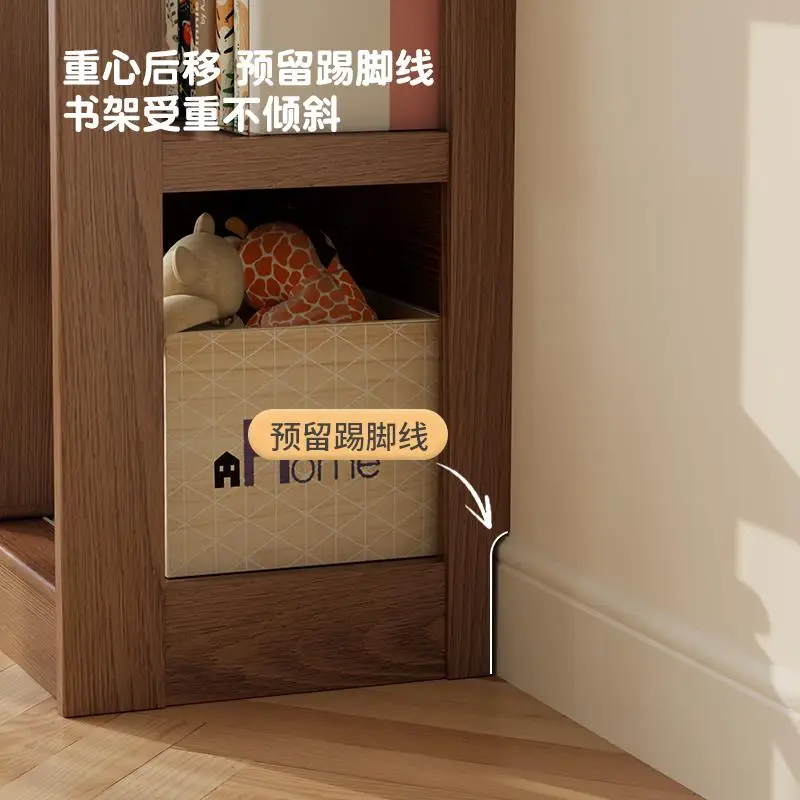 Winter wood solid wood bookshelf Floor shelf Bookcase Locker
