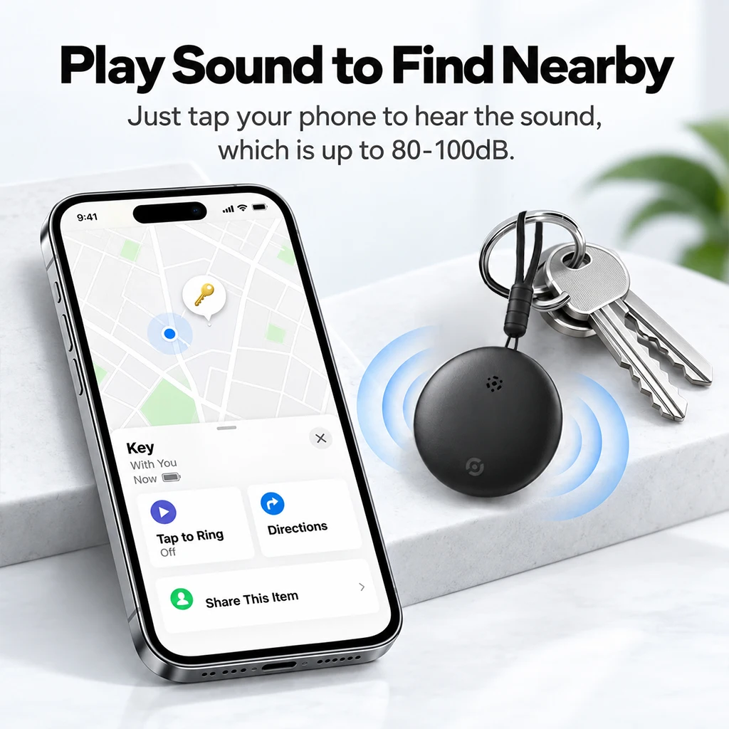 HENCER תג חכם עבור Apple Airtags Tracker מצא את Apple Bluetooth Tracker שלי עם Tuya Anti Lost Item איתור מזוודה מתאימה