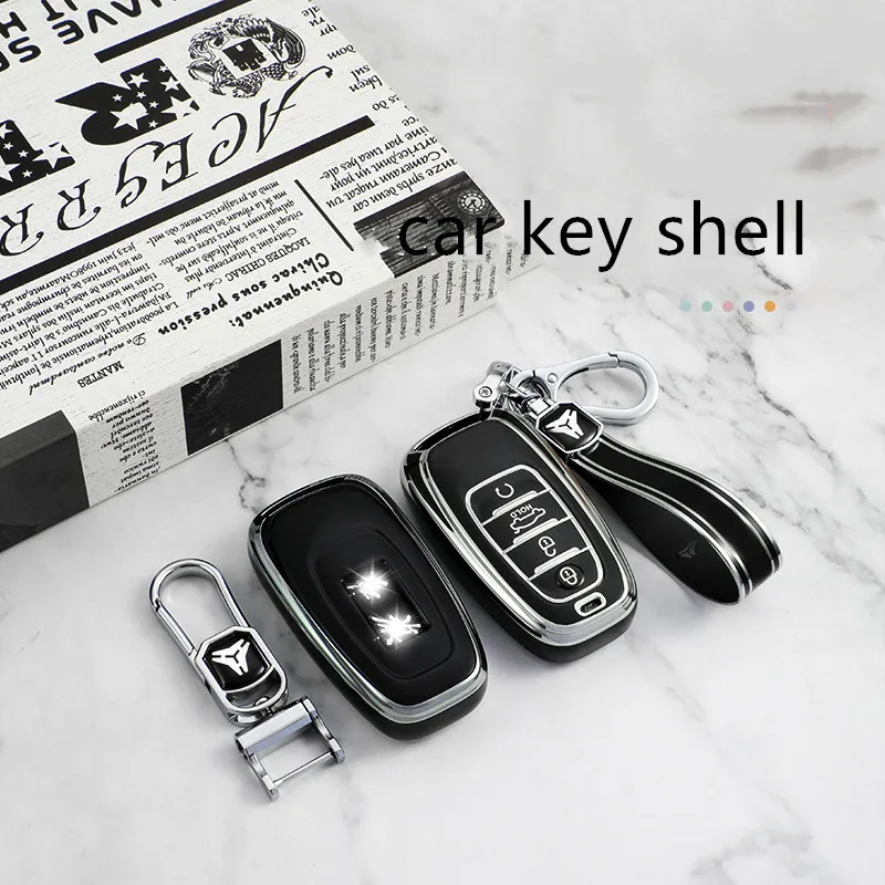 TPU Key Case for FAW Hongqi H5 Car Key Case EHS9 High-end Shell H9 Fashion Personality Protection Buckle Key Chains