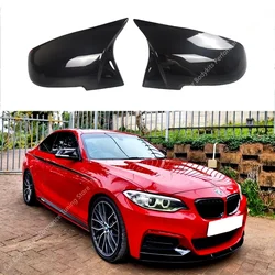 For BMW F22 F23 2pcs M Style Gloss Black Car Rear View Mirror Cover Caps Trim Shell Frame 218i 220i 220d M235i M240i \Bodykits